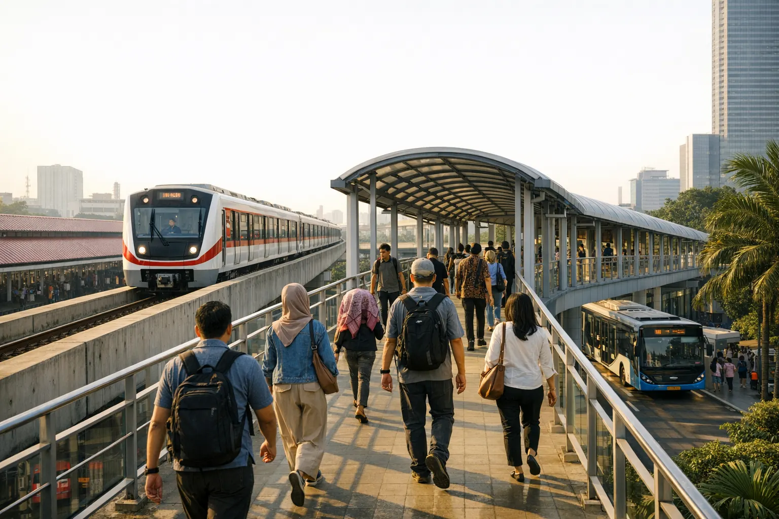 integrasi transportasi Jakarta: Akses LRT-KRL Manggarai