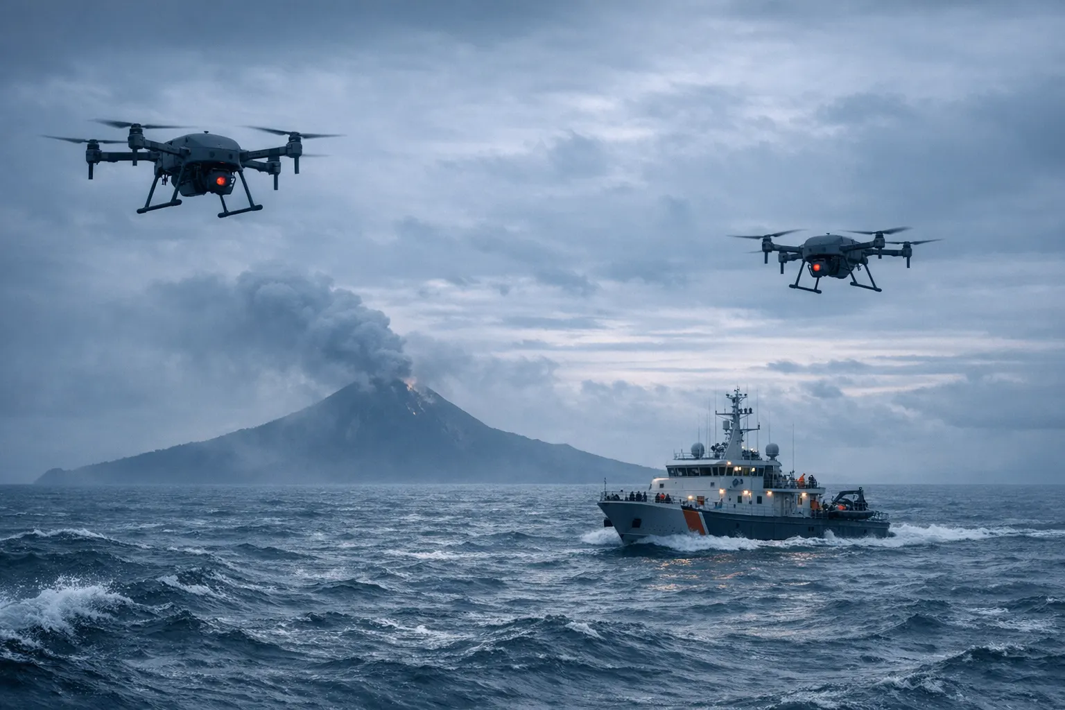 Pencarian Jurnalis Hilang Selat Sunda dengan Drone SAR Pencarian Jurnalis Hilang Selat Sunda dengan Drone SAR