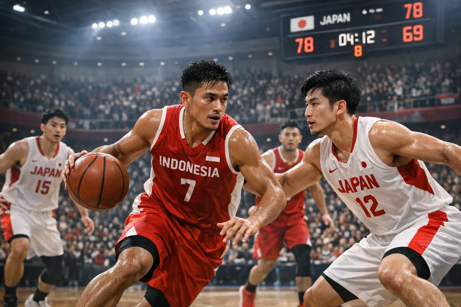 Timnas basket Indonesia Kalah dari Jepang di Asian Games