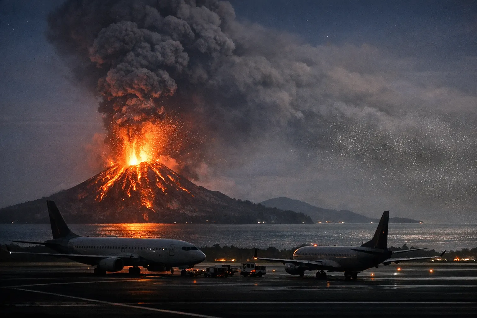 Erupsi Gunung Anak Krakatau: 467 Penerbangan Batal Erupsi Gunung Anak Krakatau: 467 Penerbangan Batal