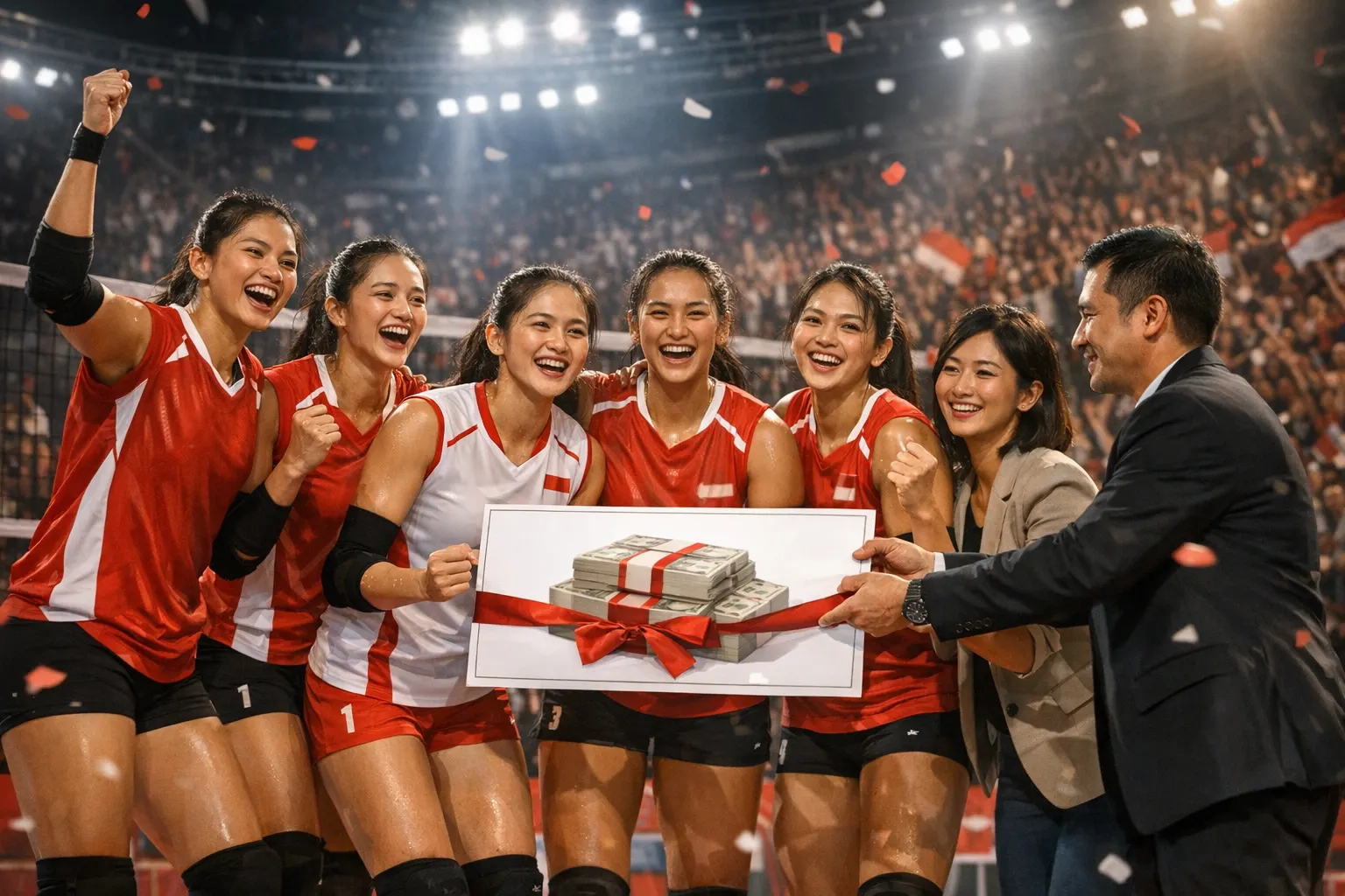 Timnas voli putri Indonesia Dapat Bonus Moji-Mosva