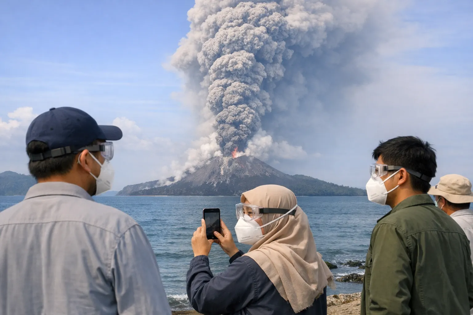 Perlindungan Diri dari Abu Vulkanik Anak Krakatau